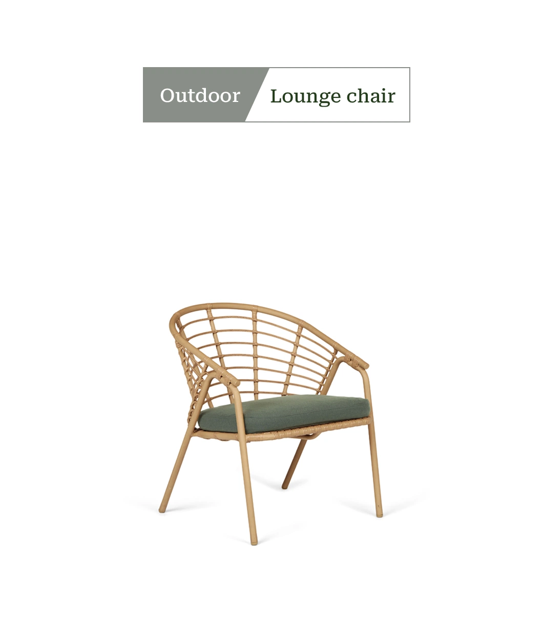 High Loading Garden Outdoor Furniture Rattan Lounge Arm Chair