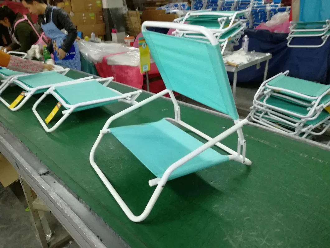 L Shaped Light Weight 1-Position Outdoor Beach Folding Sand Chair Low Profile Beach Chairs