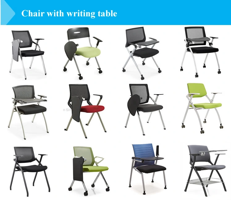 White Mesh Lecture Chair with Fold up Seat