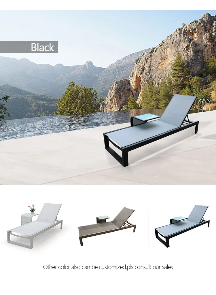 Wide Sling Mesh Chaise Lounge Outdoor Single Wholesale Modern Comfortable Patio Chairs