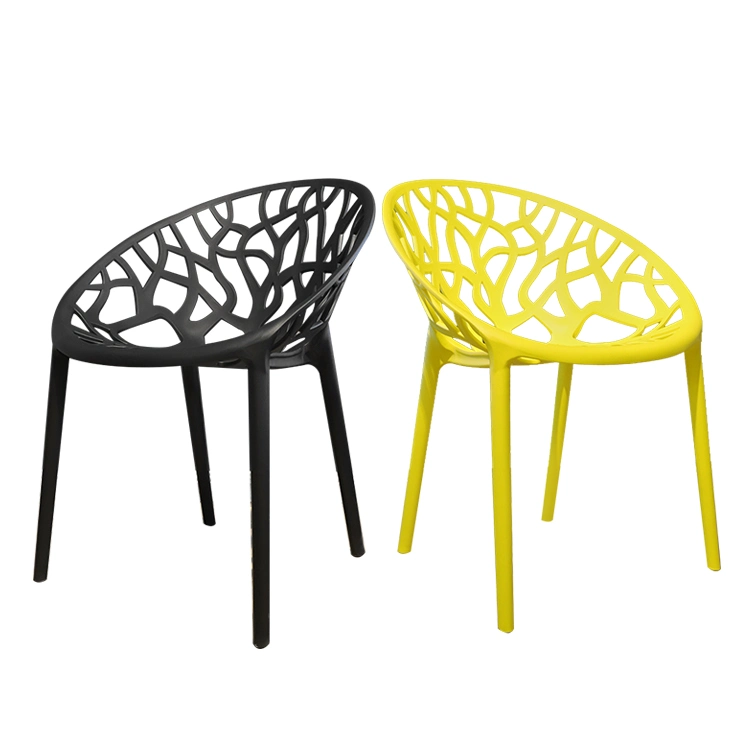 Wholesale Outdoor Home Furniture Modern Style Plastic Chair Eco-Friendly Colorful PP Dining Chair
