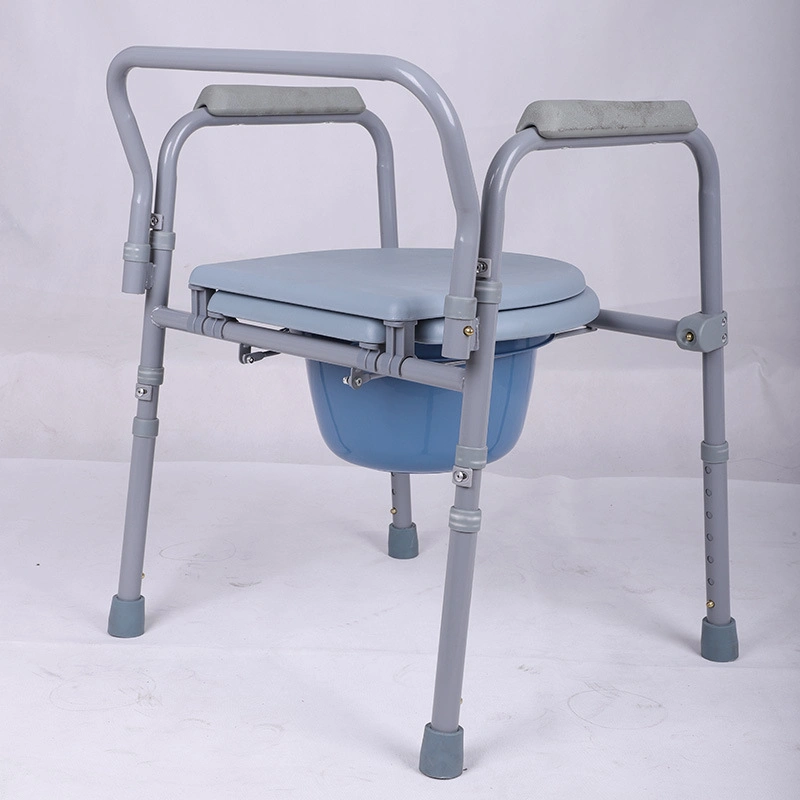 Hot Sale Comfortable Commode Chair Foldable Portable Toilet Chair Customized