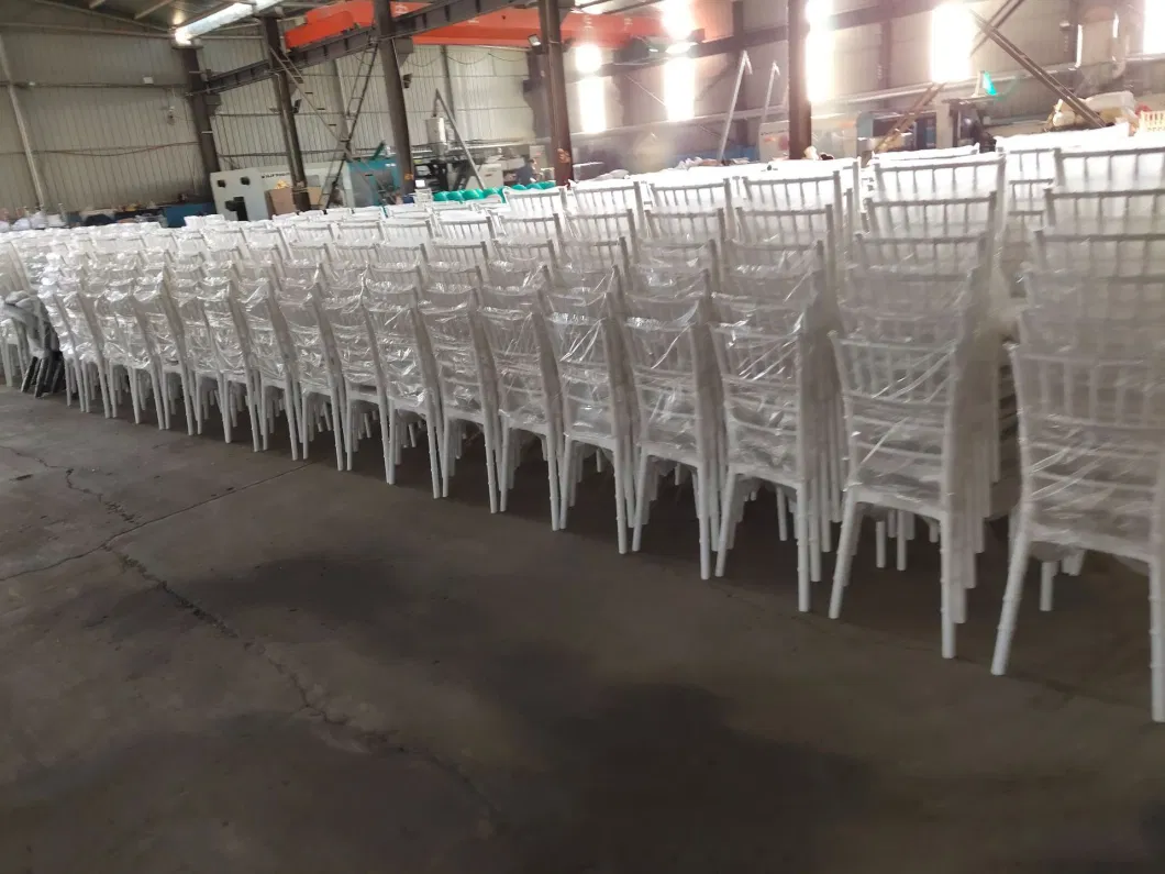 Outdoor Dining Furniture Restaurant Picnic Plastic Resin Chiavari Tiffany Crystal Napoleon Banquet Wedding Dining Chair for Banquet Garden