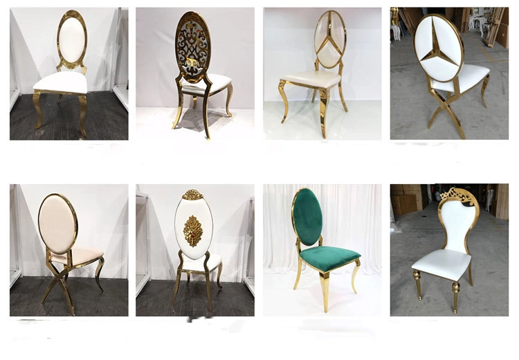 Golden Stainless Steel Chairs Event Wedding Party Decoration Wedding Chairs