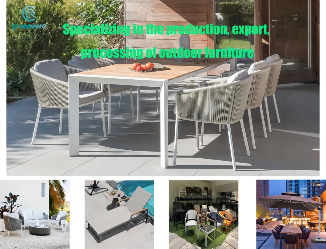 Luxury Outdoor Garden Rattan Furniture Series Rattan Lounge Chair with Coffee Table Set for Hotel and Home