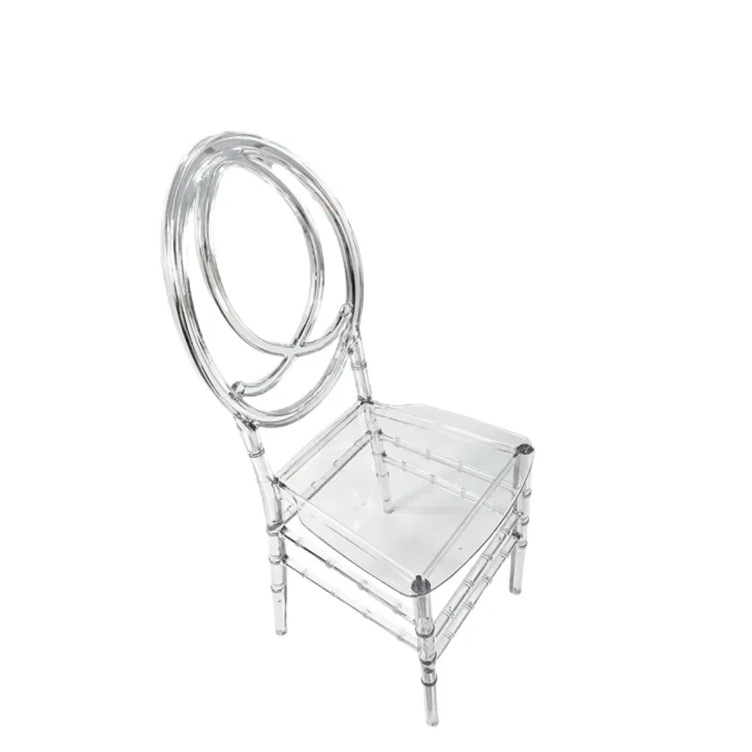 Transparent Plastic Crystal Clear Princess Outdoor Dining Chair for Wedding From Tiffany