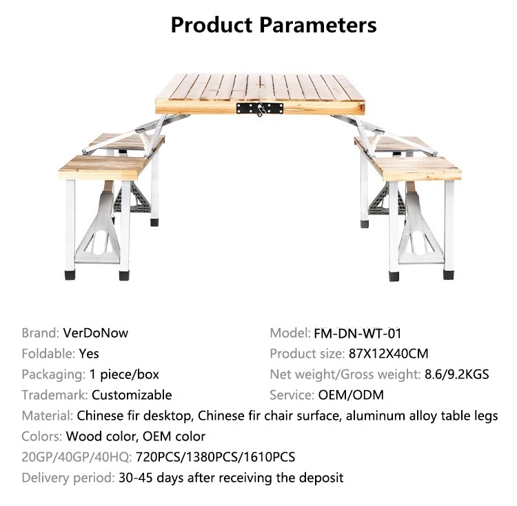 Rectangular Wooden Folding Tables Wood Camping Desk