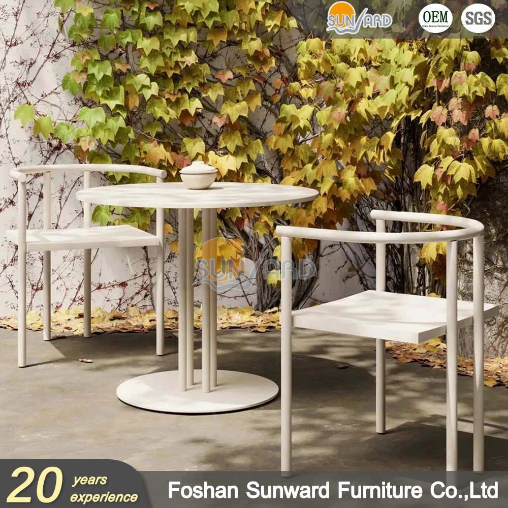 Wholesale Modern Home Hotel Restaurant Garden Patio Outdoor Dining Room Aluminum Table and Chair Furniture Sets