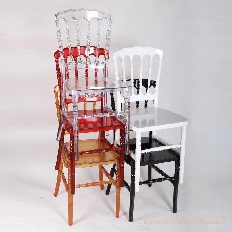 Hot Sale Customization Transparent Resin Acrylic Crystal Plastic Chiavari Tiffany Events Dining Chair Stackable Phoenix Wedding Furniture Chairs