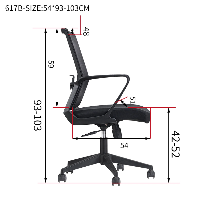 617 Hot Selling Chair Nylon Glassfibre Thickness Butterfly Mechanism Executive Mesh Chair Office Chairs Cheap