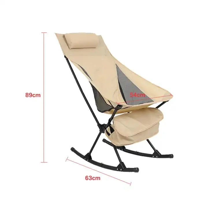 Portable Moon Rocking Beach Folding Camping Chair with Outdoor Carry Bag