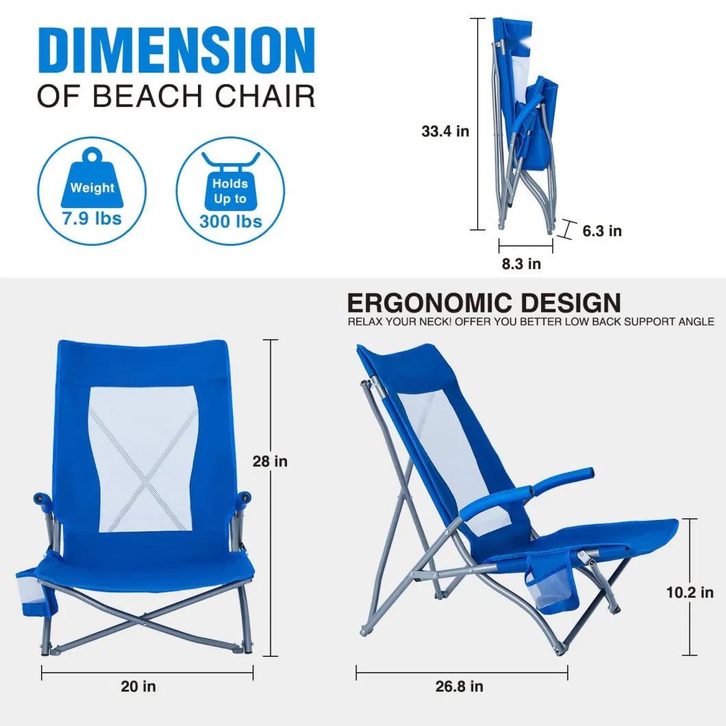 Low Lawn Lounge Outdoor Camping Adults Folding Portable Beach Chair