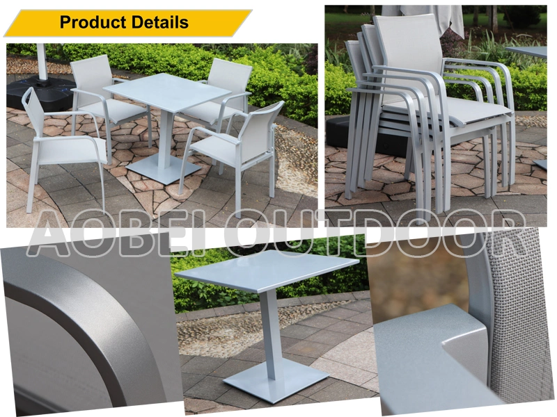 Textilene Stackable Restaurant Cafe Bar Home Villa Patio Outdoor Dining Furniture Chair