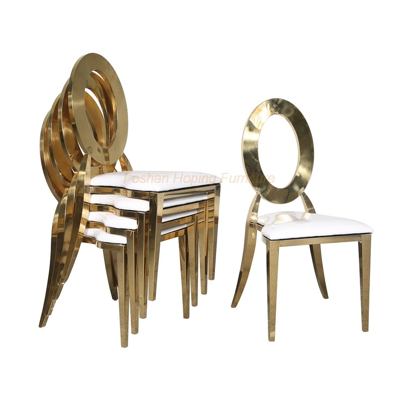 Wholesale Napoleon Chair Outdoor Furniture Restaurant Dining Chair Lounge Chair Ottoman Antique Silver Rose Gold Stacking Metal Frame Event Banquet Hotel Chairs