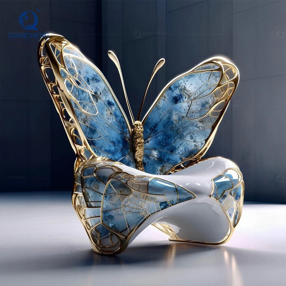 High Grade Stainless Steel Home Furniture Interior Design Butterfly Leisure Chair