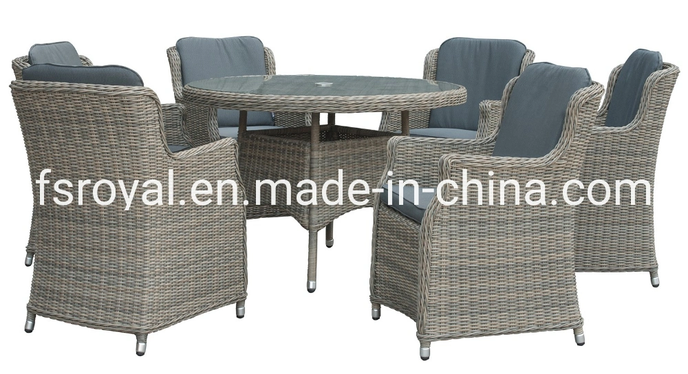 Outdoor Leisure Sofa Set Garden Furniture Set Patio Dining Set Aluminium Rattan 3 PCS Walnut Color