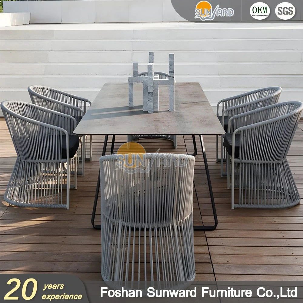 Customized Outdoor Furniture Wicker Arm Chair with Rattan Back and UV Resistant Durability