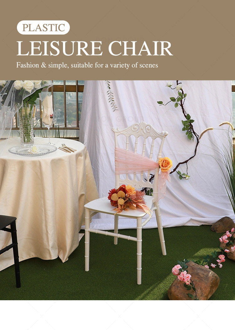 Wholesale Hotel Backrest Chairs Outdoor Lawn Wedding Plastic Dining Chairs