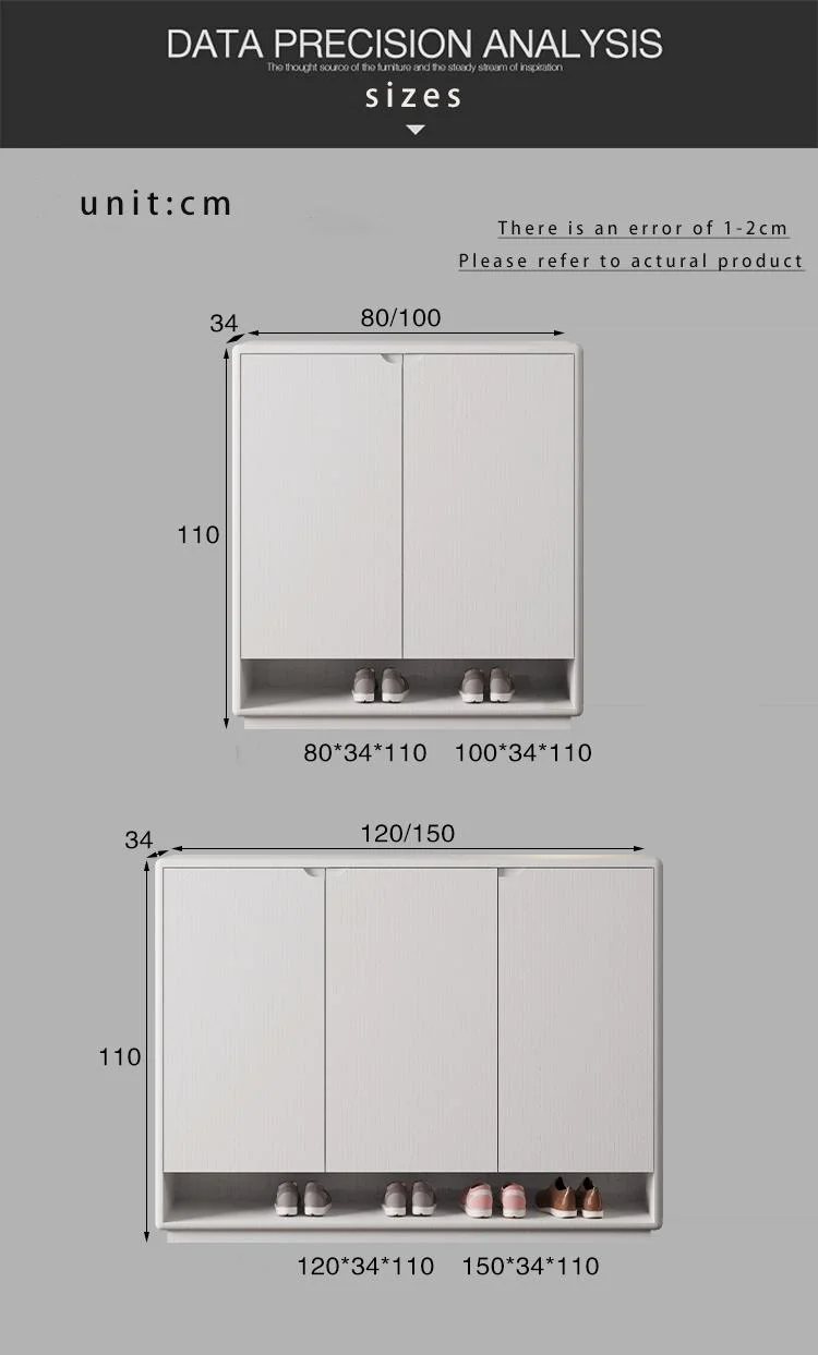 Italian Style Multi-Functional Shoe Cabinet with Large Storage Space