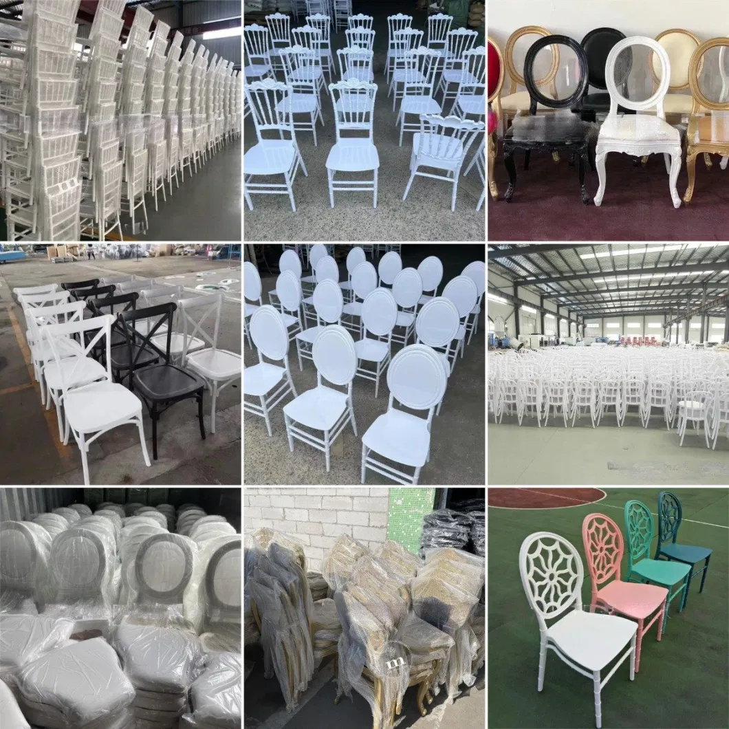 White Color Tiffany Modern Stackable PC Wedding Blanca De Plastic Sillas Chair