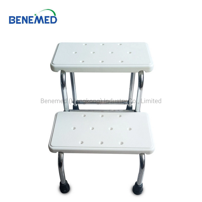 High Quality Two Steps Plastic Bed Foot Stool for Patient