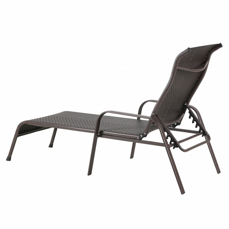 Simple Design Outdoor Folding Lounger Sunbed Stacking Garden Sleeping Chair