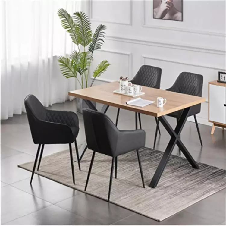 Elegant and Comfortable Dining Chair in Modern Industrial Style with Upholstered Velvet Fabric