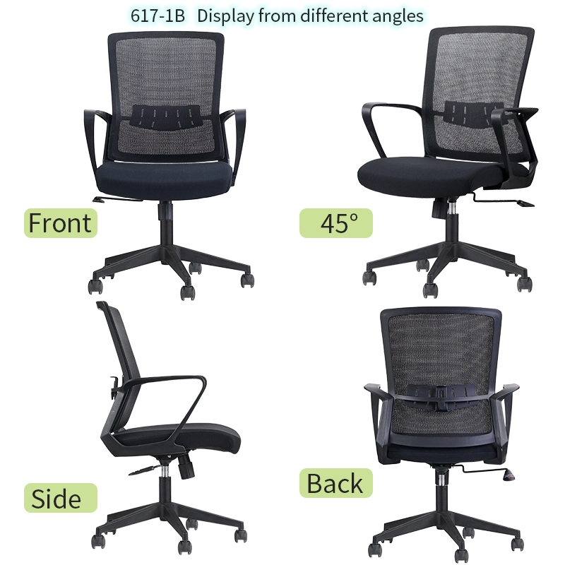 617 Hot Selling Chair Nylon Glassfibre Thickness Butterfly Mechanism Executive Mesh Chair Office Chairs Cheap