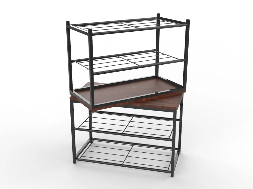 Simple Trending 3-Tier Stackable Shoe Rack Expendable and Adjustable Shoe Shelf Storage Organizer