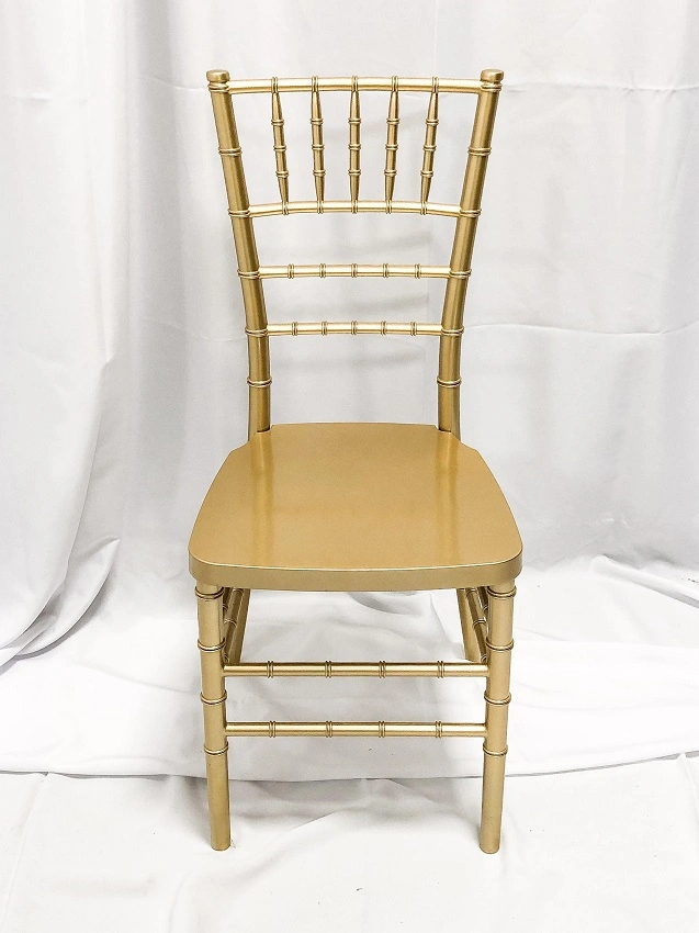 2024 Luxury Design Stackable Banquet Event Plastic Wedding Resin Gold Tiffany Chairs