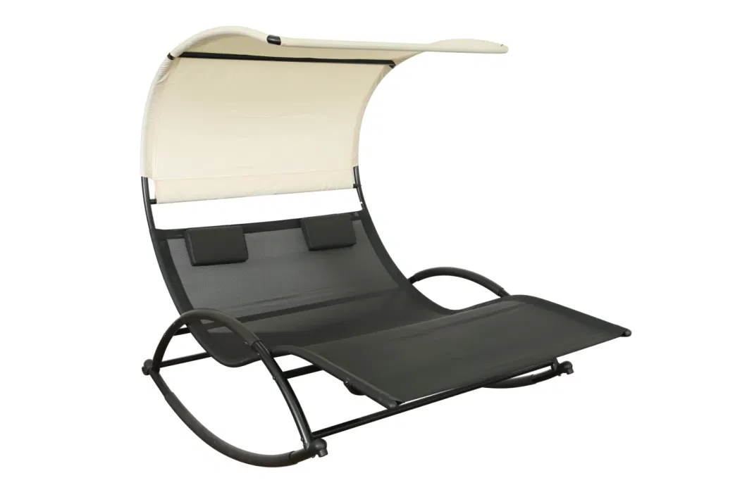 Outdoor Alumenium Beach Ledge Sunlounger in-Pool Chaise Rocking Chair Canopy Bed