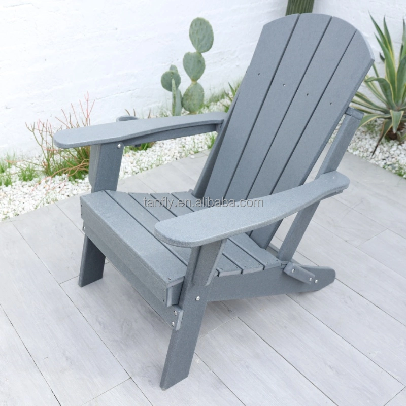 HDPE Chair Plastic Outdoor Patio Folding Adirondack Chair HDPE Plastic Wood Chairs Blue