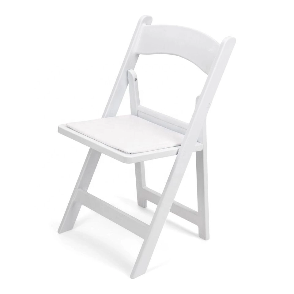 Wholesale Lawn Wedding Outdoor Events White Padded Plastic Resin Folding Chairs