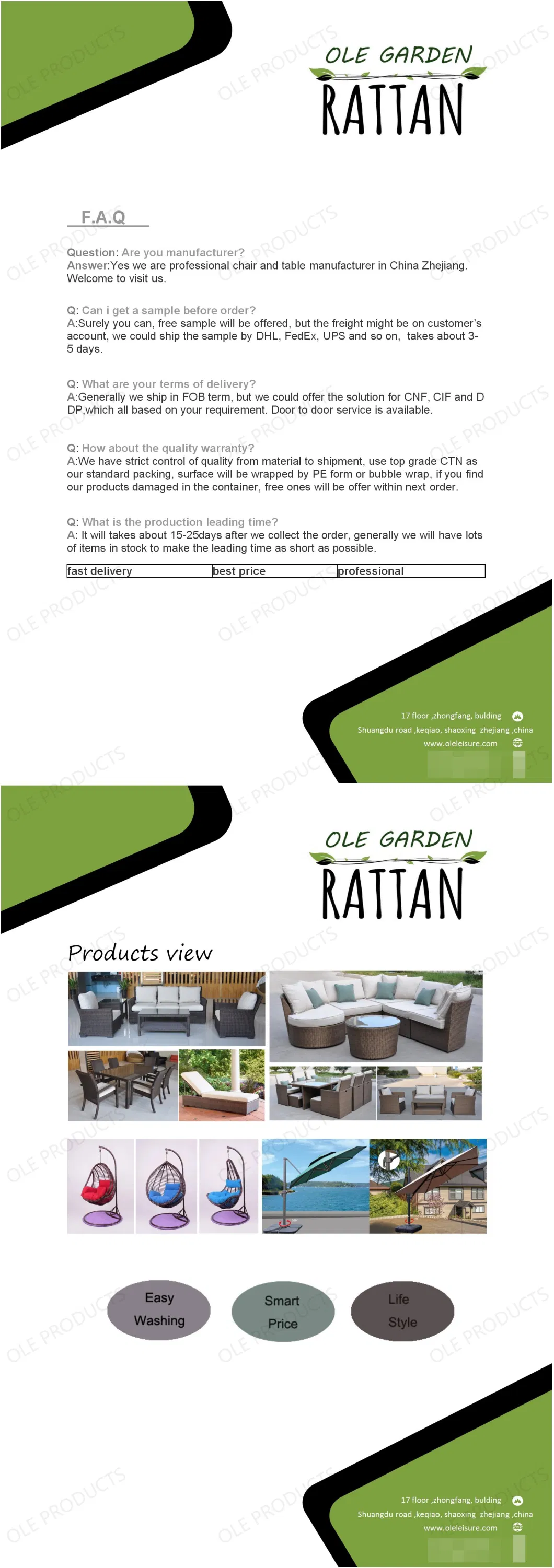 3 PCS Rattan Lounge Sofa Set/ Polyrattan Wicker Set/ Patio Lawn Outdoor Wicker Conversation Set with Ottoman