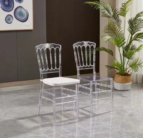 White Acrylic Event Stackable Plastic Tiffany Cheap Resin Transparent Wedding Chair