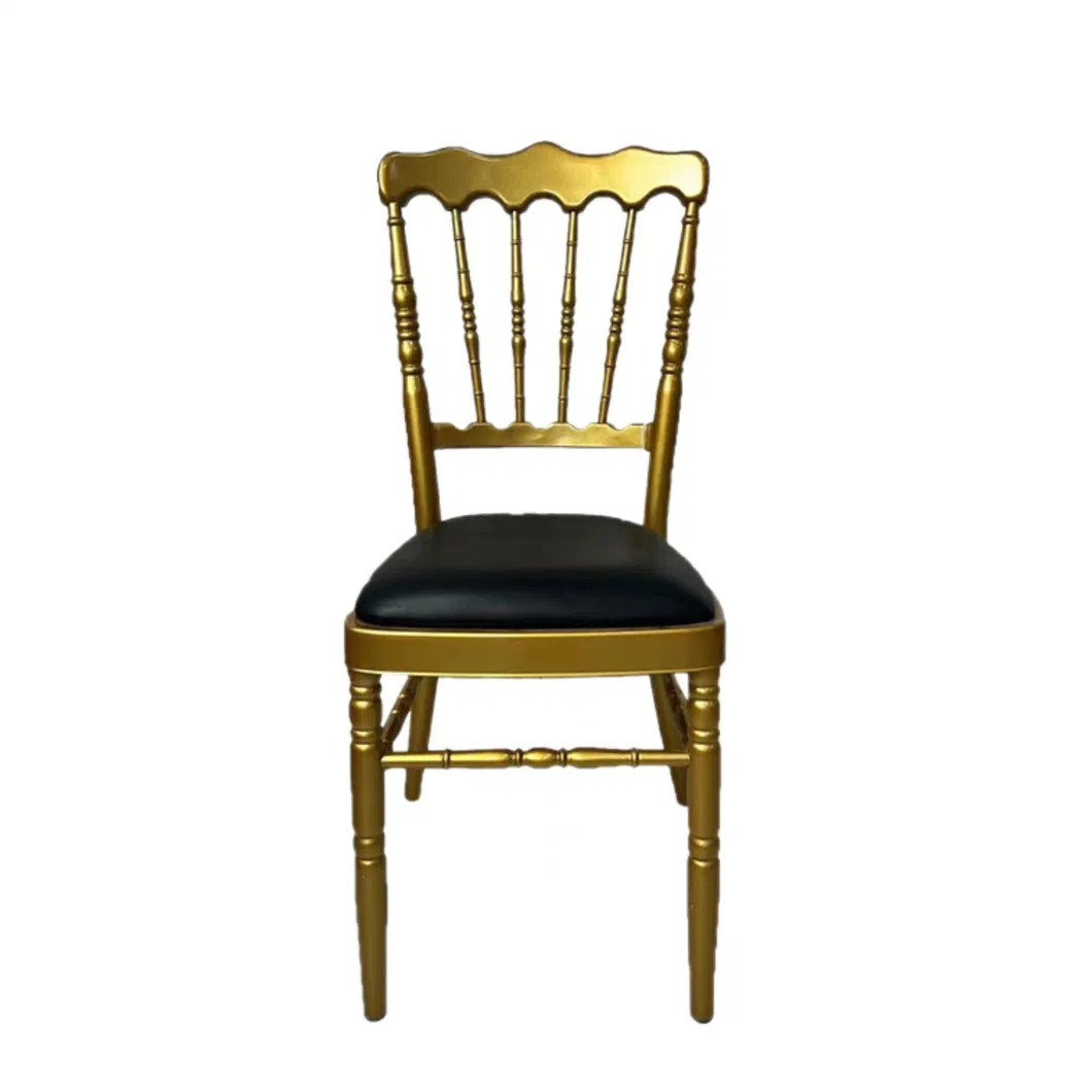 Wedding Banquet Rose Gold Banquet Wedding Chair Napoleon Hotel Dining Chair