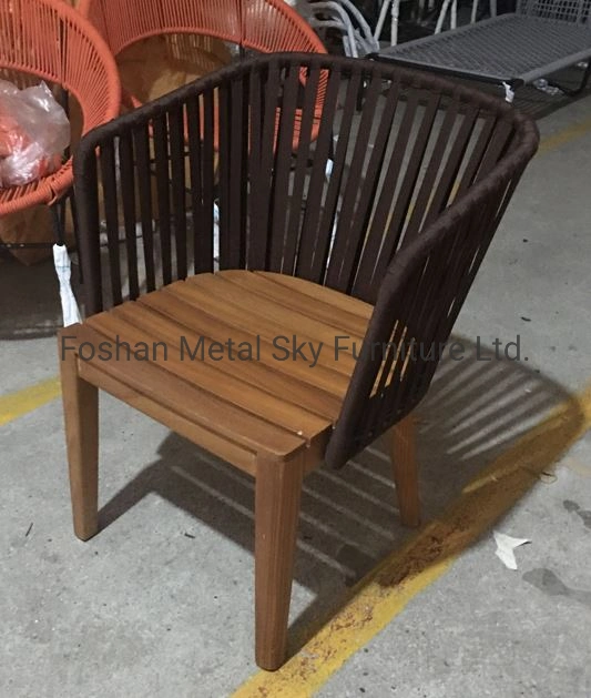 Outdoor Teak Aluminum Wooden Garden Hotel Villa Patio Rattan Chair