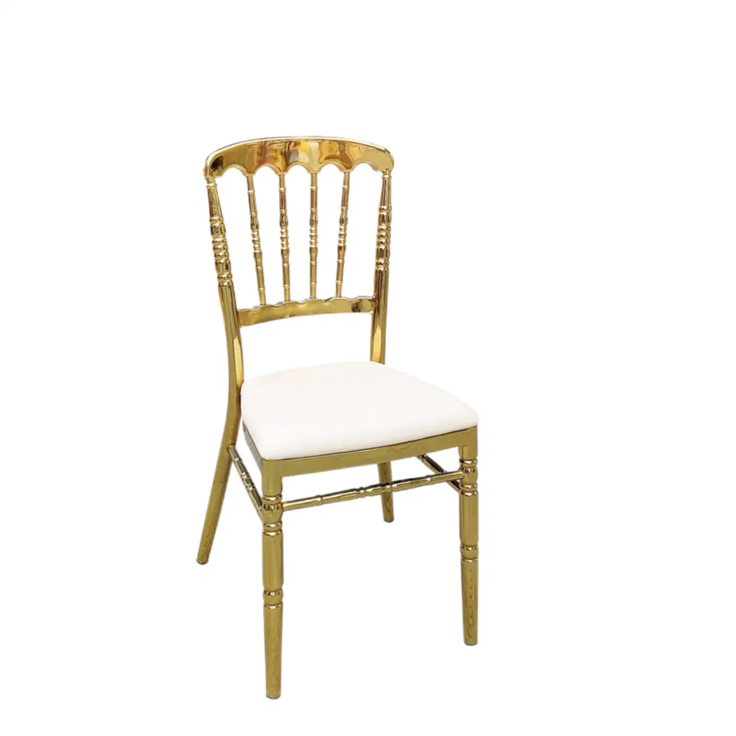 Wedding Banquet Rose Gold Banquet Wedding Chair Napoleon Hotel Dining Chair