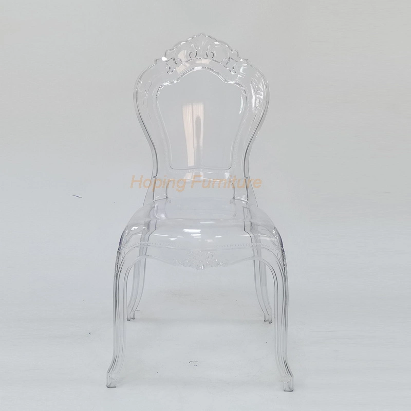 Royal Golden Banquet Stackable Chair Storage Round Back Clear Black Blue Pink Plastic Bella Epoque Chair Crystal Wedding Amber Ghost Belle Chair