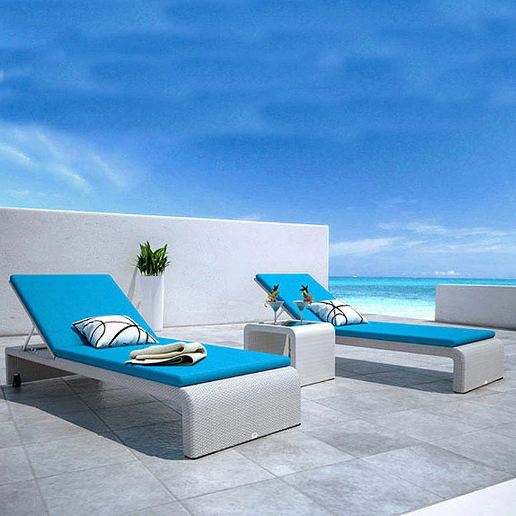 5 Start Hotel Leisure Wicker Pool Side Chair Rattan Sun Lounger Outdoor Garden Chaise Lounge