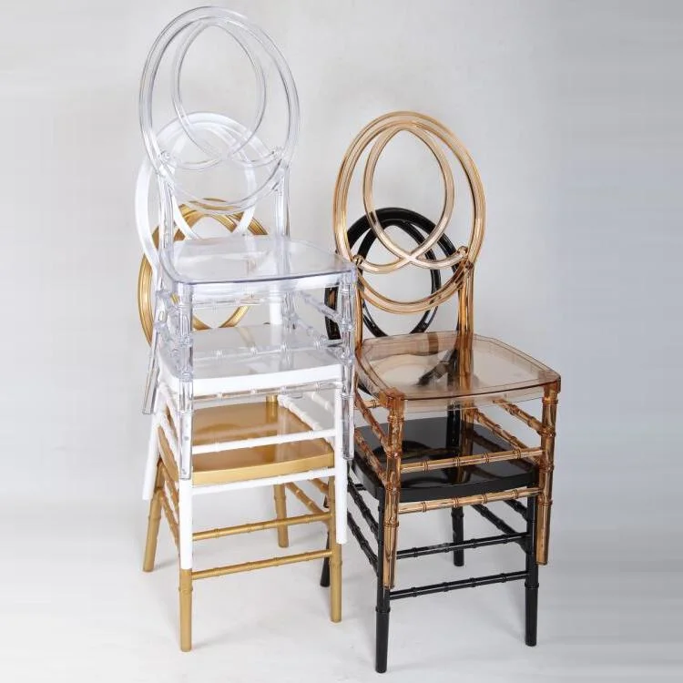 Over 300kgs Load Golden PC Resin Phoenix Chiavari Chairs Wholesale