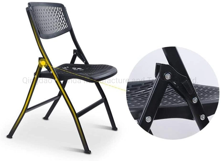 Hot Sale Outdoor Garden Furniture Premium Steel Frame Metal Folding Chair with Plastic Reticular Net Breathable Seat and Back