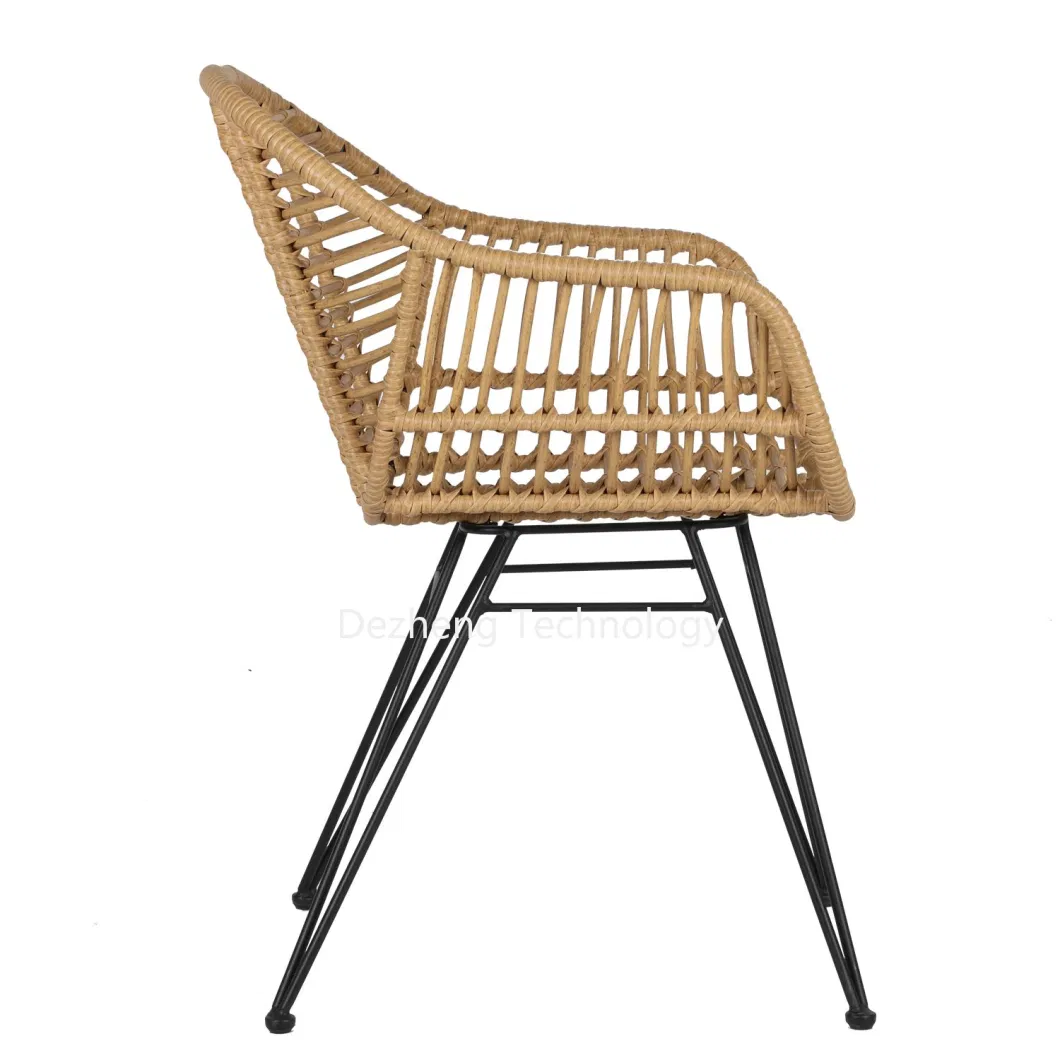 High Quality Farm Like Home Bar Outdoor Beach Dining Rattan Chair for Commercial