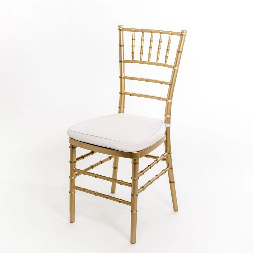 Gold Plastic Monobloc Resin Stackable Wedding Banquet Tiffany Chiavari Chairs