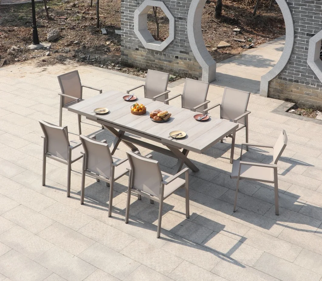 Aluminum Screen Cloth Art Furniture, Outdoor Leisure Small Courtyard Garden Outdoor Balcony Tensile Cast Aluminum Solid Table