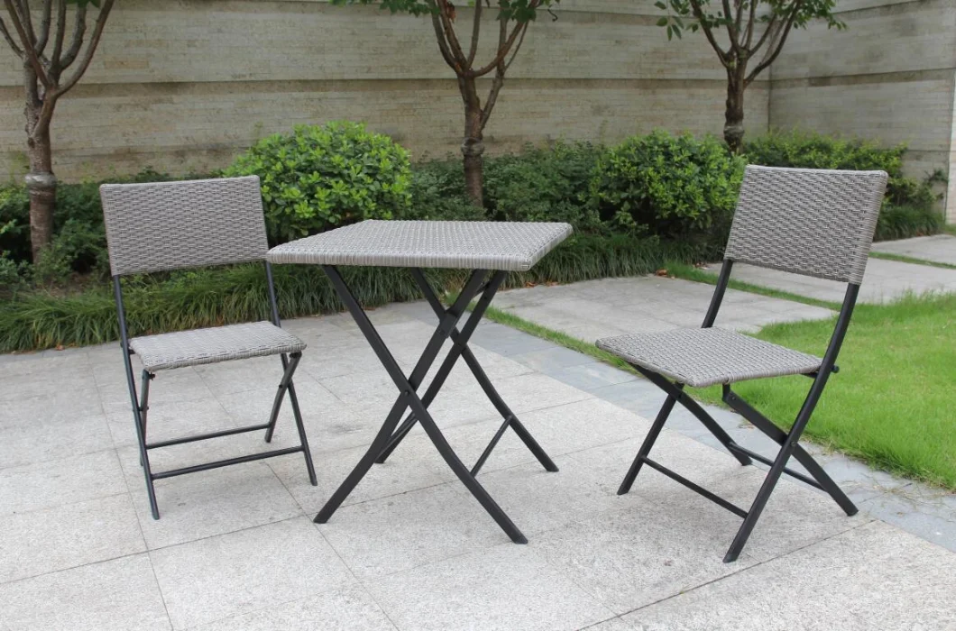 Outdoor Furniture Patio Garden Folding Table and Chair 3 PCS