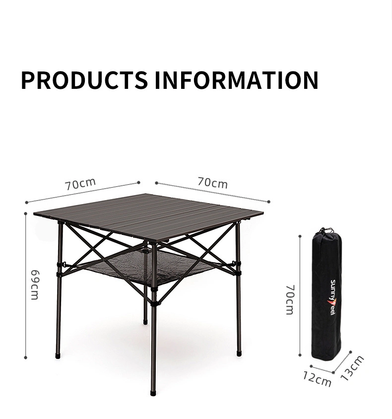 Portable Picnic Table Stall Aluminum Alloy Folding Table