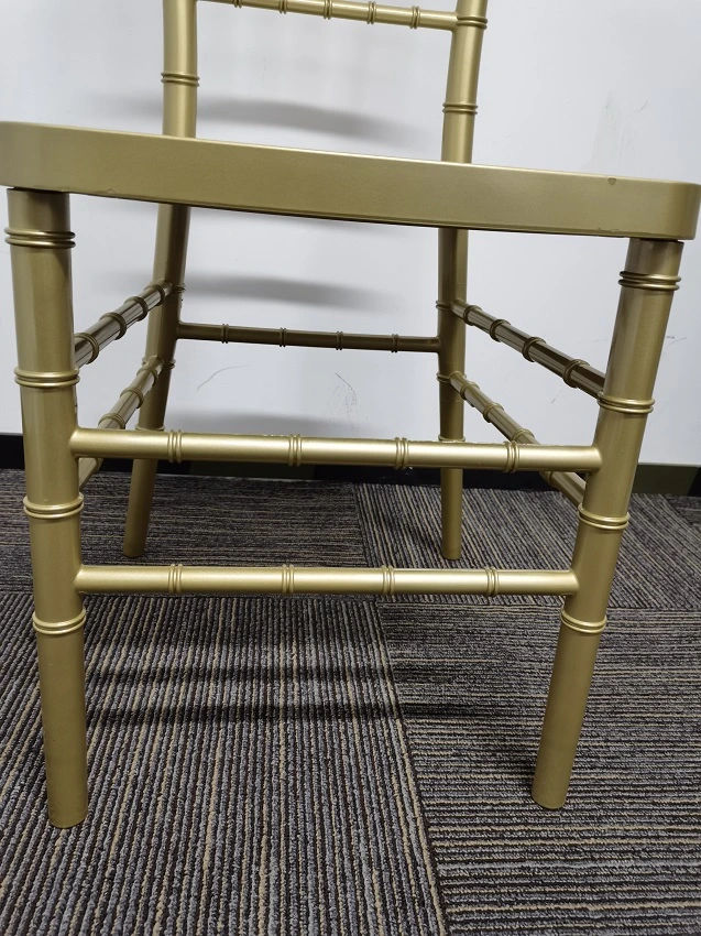 Gold Plastic Monobloc Resin Stackable Wedding Banquet Tiffany Chiavari Chairs