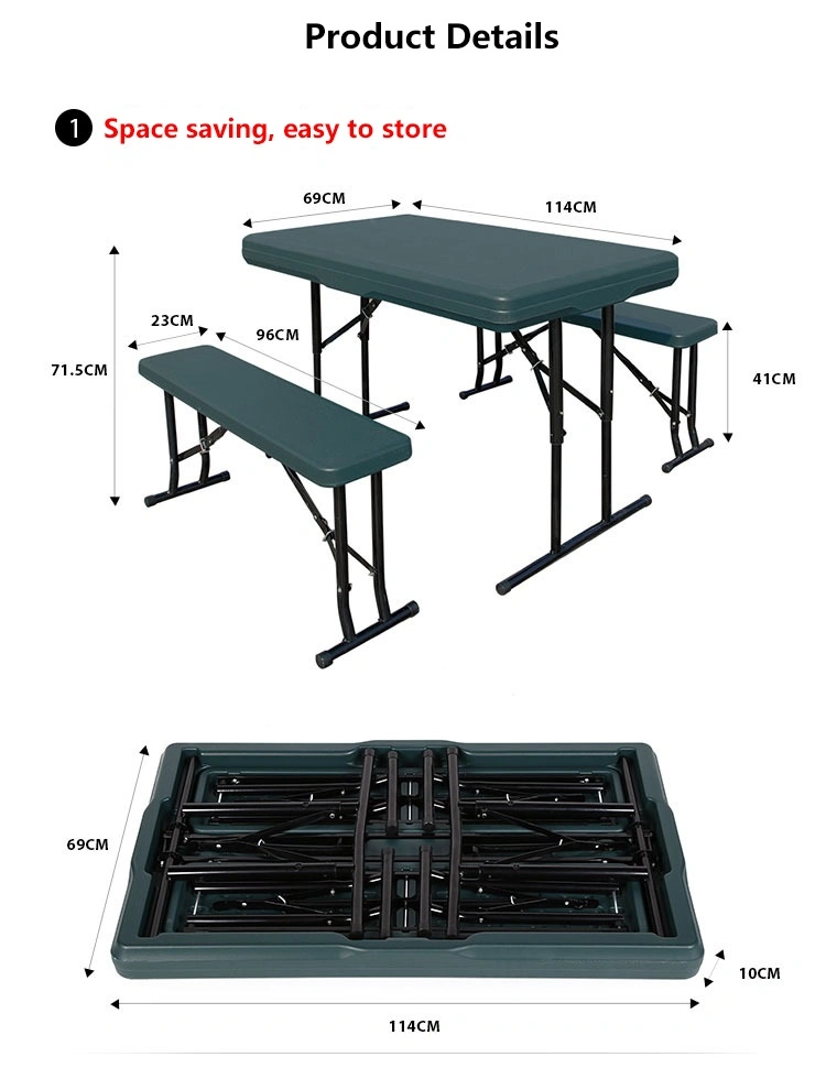 Outdoor Dining Table Set Collapsible Camping Table