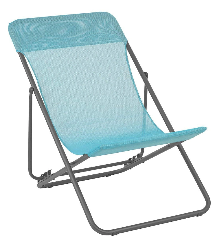 Reclining Folding Beach Chair Compact Penco Beach Chair with 3 Adjustable Positions